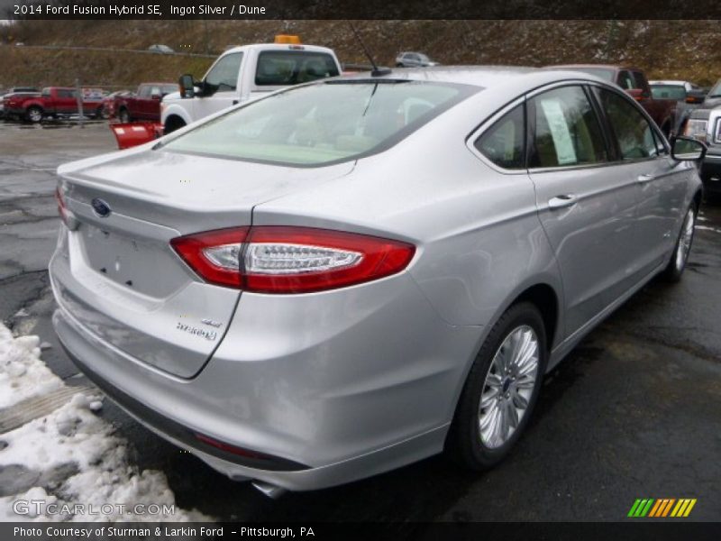 Ingot Silver / Dune 2014 Ford Fusion Hybrid SE