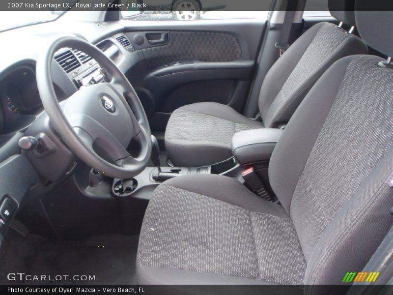 Royal Jade Green / Black 2007 Kia Sportage LX