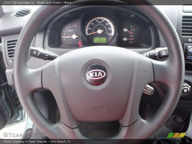 Royal Jade Green / Black 2007 Kia Sportage LX