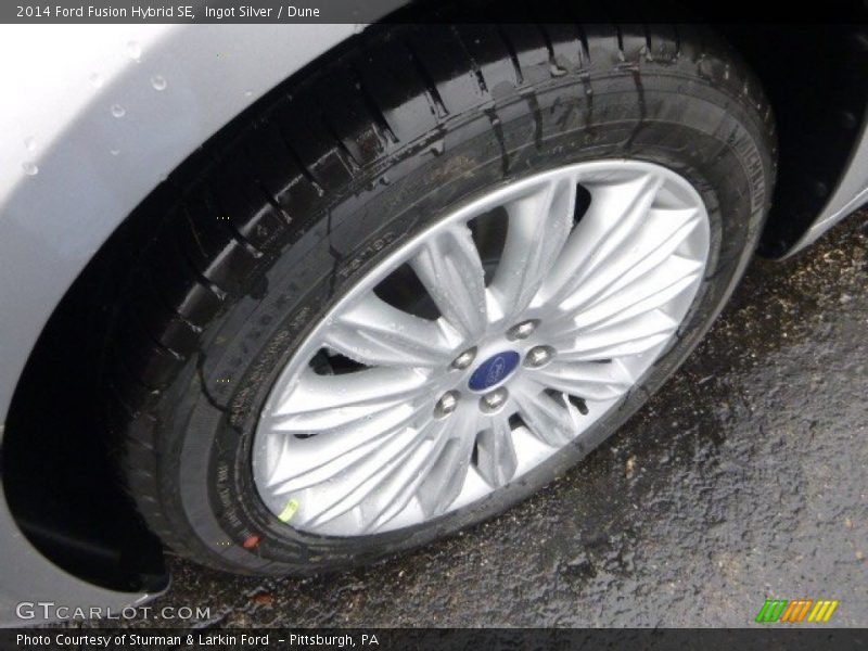 Ingot Silver / Dune 2014 Ford Fusion Hybrid SE