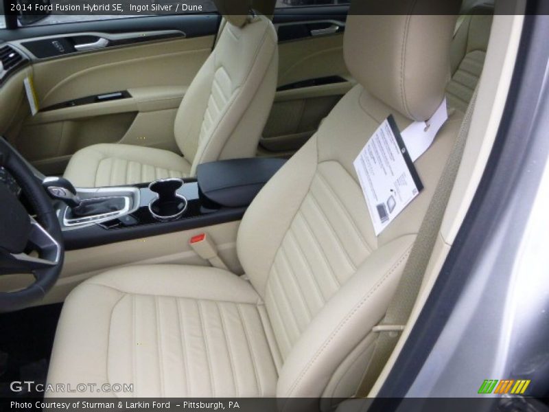 Ingot Silver / Dune 2014 Ford Fusion Hybrid SE