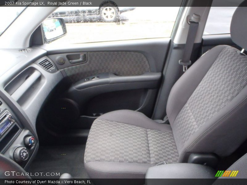 Royal Jade Green / Black 2007 Kia Sportage LX
