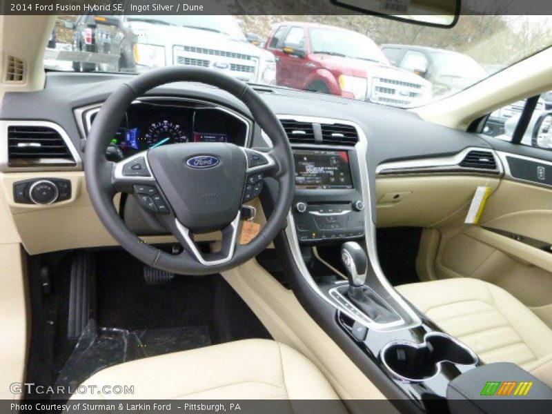 Ingot Silver / Dune 2014 Ford Fusion Hybrid SE
