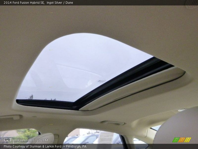 Ingot Silver / Dune 2014 Ford Fusion Hybrid SE