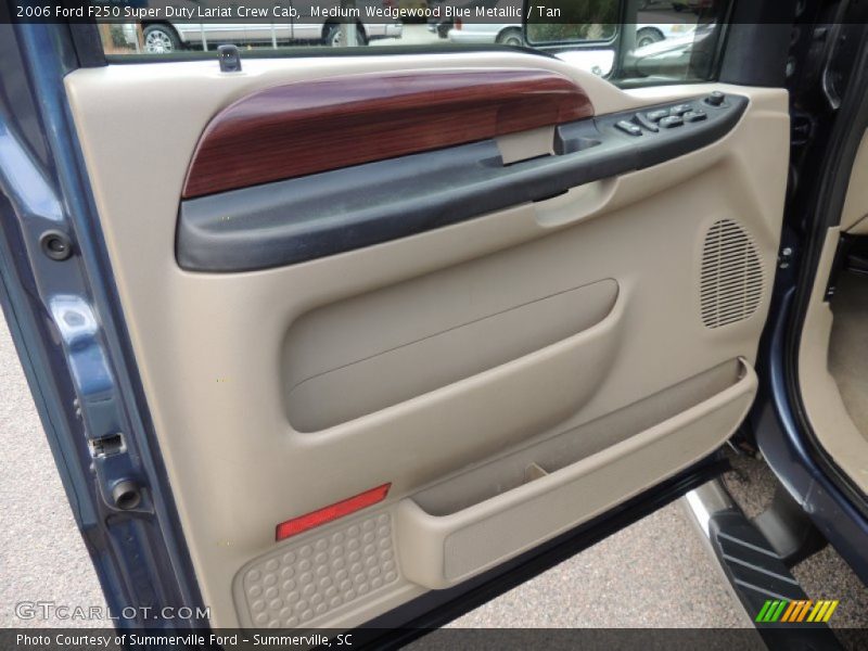 Medium Wedgewood Blue Metallic / Tan 2006 Ford F250 Super Duty Lariat Crew Cab