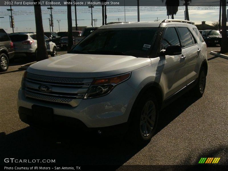 White Suede / Medium Light Stone 2012 Ford Explorer XLT EcoBoost