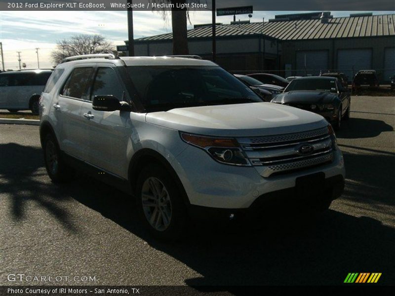 White Suede / Medium Light Stone 2012 Ford Explorer XLT EcoBoost