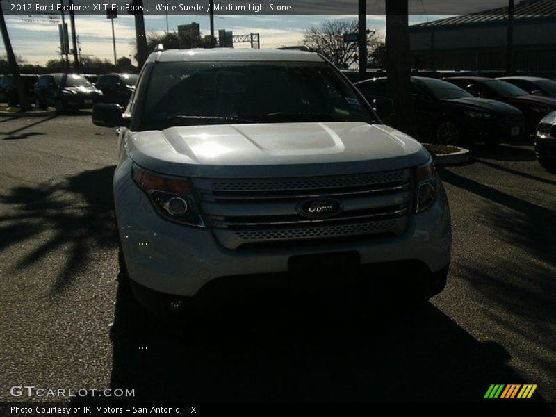 White Suede / Medium Light Stone 2012 Ford Explorer XLT EcoBoost