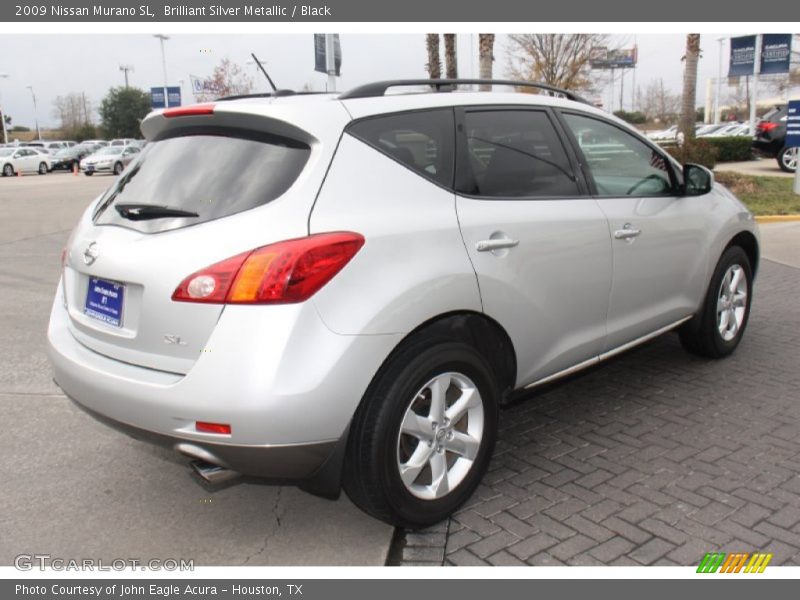 Brilliant Silver Metallic / Black 2009 Nissan Murano SL
