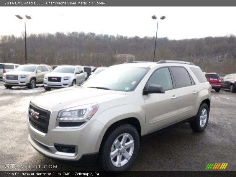 Champagne Silver Metallic / Ebony 2014 GMC Acadia SLE