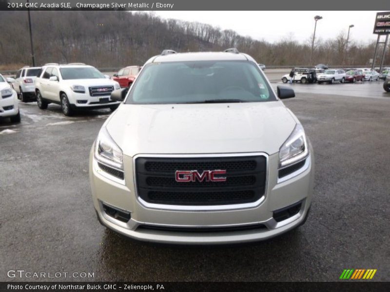 Champagne Silver Metallic / Ebony 2014 GMC Acadia SLE