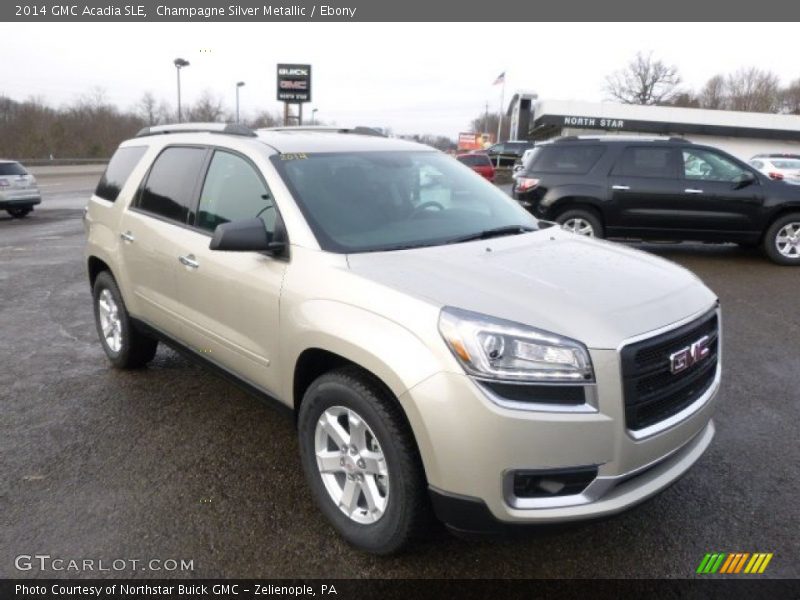 Champagne Silver Metallic / Ebony 2014 GMC Acadia SLE