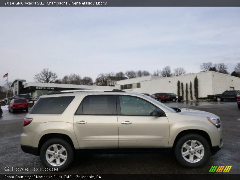 Champagne Silver Metallic / Ebony 2014 GMC Acadia SLE