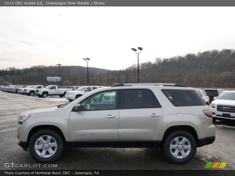 Champagne Silver Metallic / Ebony 2014 GMC Acadia SLE