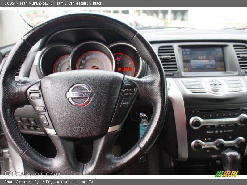 Brilliant Silver Metallic / Black 2009 Nissan Murano SL