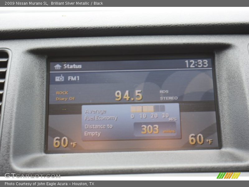 Brilliant Silver Metallic / Black 2009 Nissan Murano SL