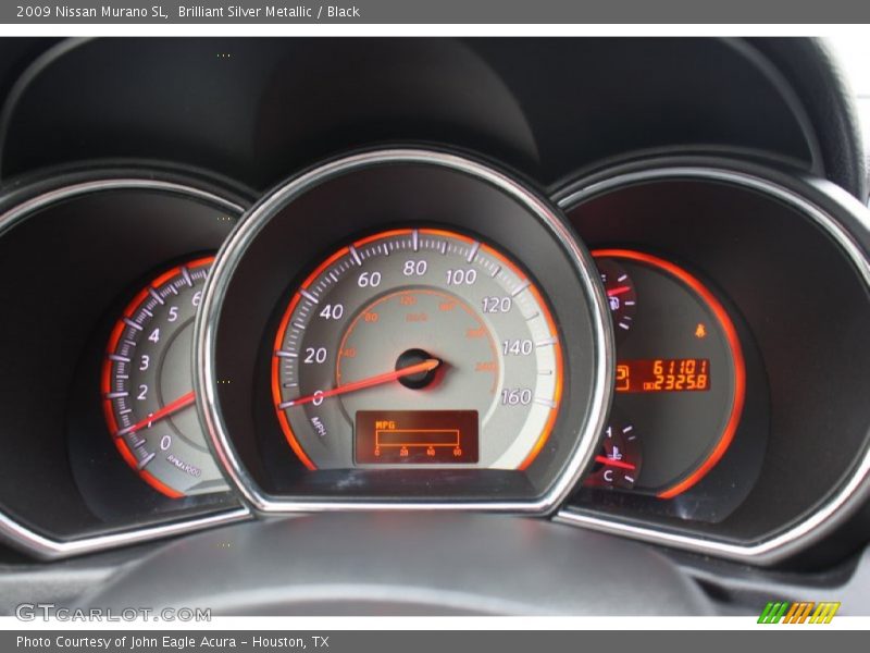 Brilliant Silver Metallic / Black 2009 Nissan Murano SL