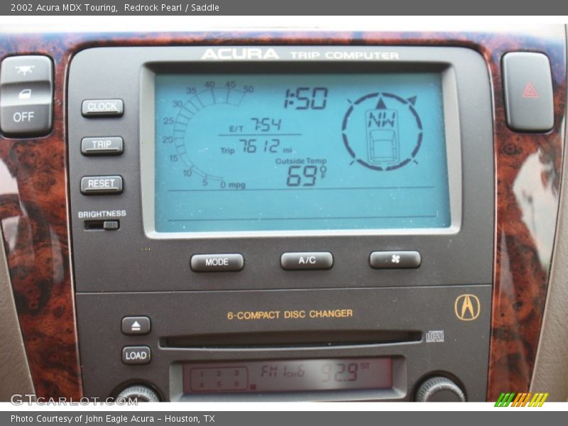 Controls of 2002 MDX Touring