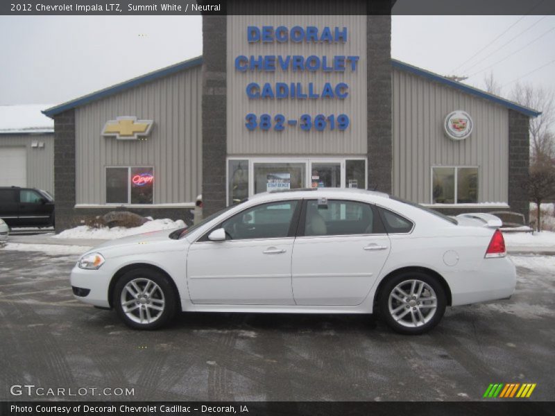 Summit White / Neutral 2012 Chevrolet Impala LTZ