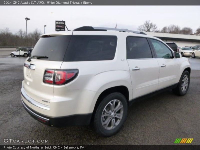 White Diamond Tricoat / Ebony 2014 GMC Acadia SLT AWD