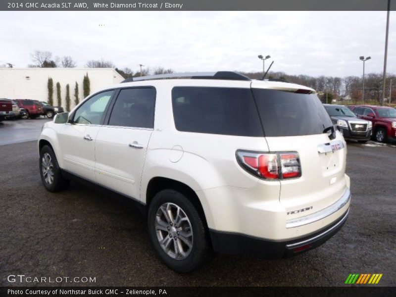 White Diamond Tricoat / Ebony 2014 GMC Acadia SLT AWD