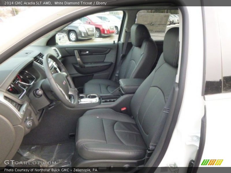 White Diamond Tricoat / Ebony 2014 GMC Acadia SLT AWD
