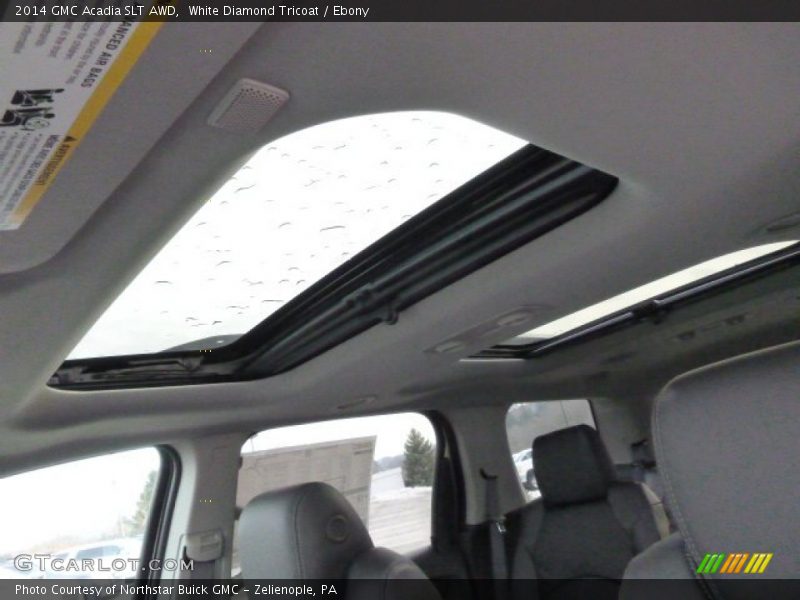 White Diamond Tricoat / Ebony 2014 GMC Acadia SLT AWD