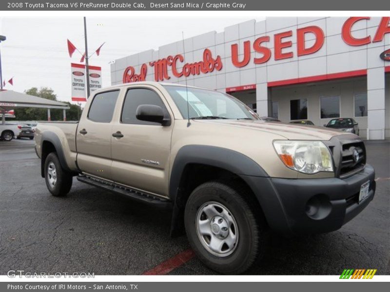 Desert Sand Mica / Graphite Gray 2008 Toyota Tacoma V6 PreRunner Double Cab