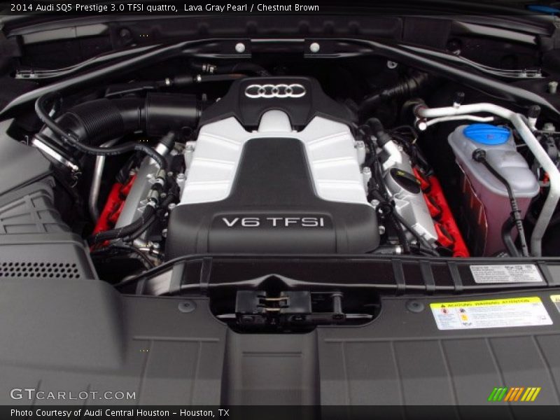 Lava Gray Pearl / Chestnut Brown 2014 Audi SQ5 Prestige 3.0 TFSI quattro