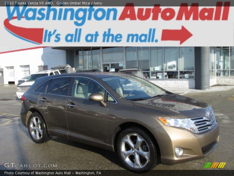 Golden Umber Mica / Ivory 2010 Toyota Venza V6 AWD