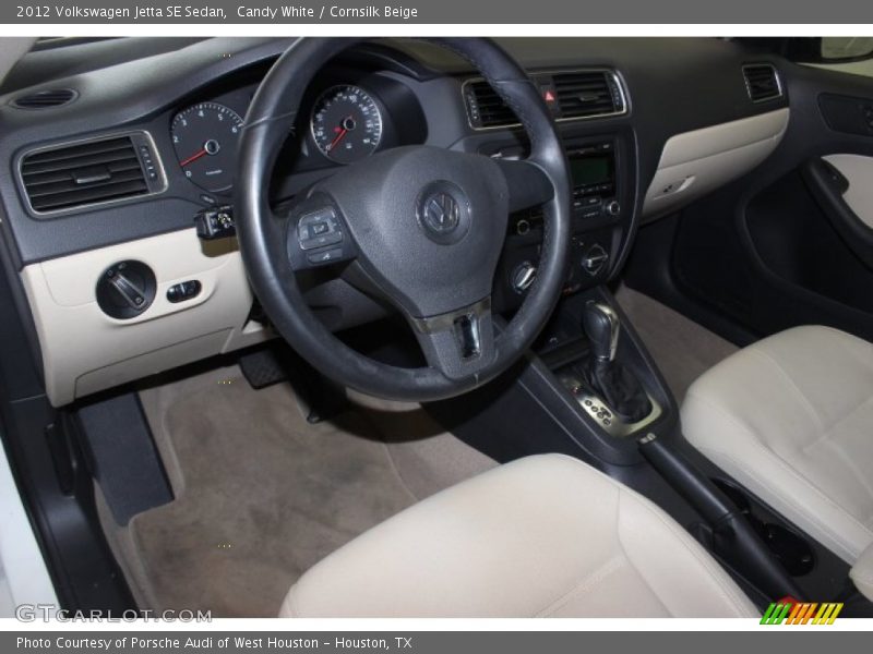 Candy White / Cornsilk Beige 2012 Volkswagen Jetta SE Sedan