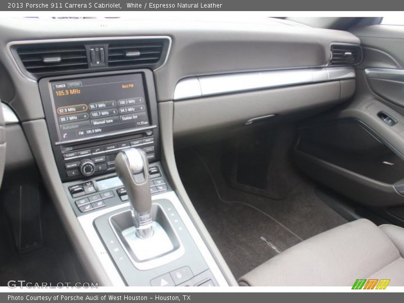 White / Espresso Natural Leather 2013 Porsche 911 Carrera S Cabriolet