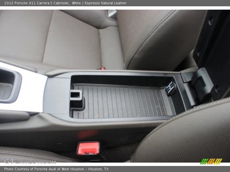 White / Espresso Natural Leather 2013 Porsche 911 Carrera S Cabriolet