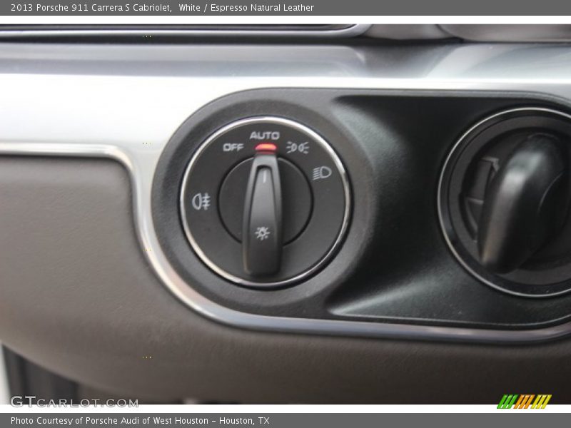 White / Espresso Natural Leather 2013 Porsche 911 Carrera S Cabriolet