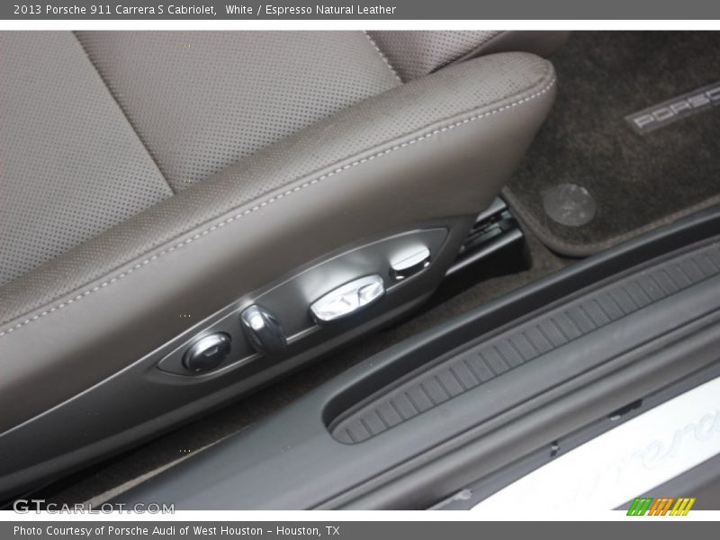 White / Espresso Natural Leather 2013 Porsche 911 Carrera S Cabriolet