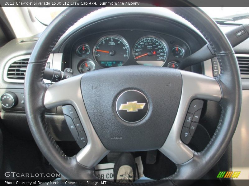 Summit White / Ebony 2012 Chevrolet Silverado 1500 LTZ Crew Cab 4x4