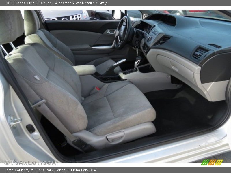 Alabaster Silver Metallic / Gray 2012 Honda Civic EX Coupe
