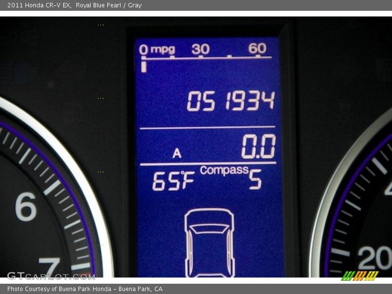 Royal Blue Pearl / Gray 2011 Honda CR-V EX