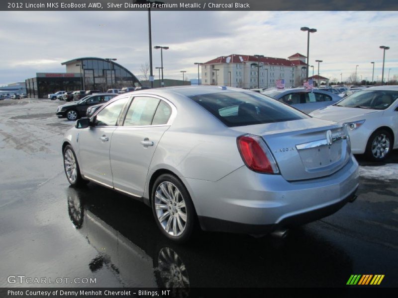 Silver Diamond Premium Metallic / Charcoal Black 2012 Lincoln MKS EcoBoost AWD