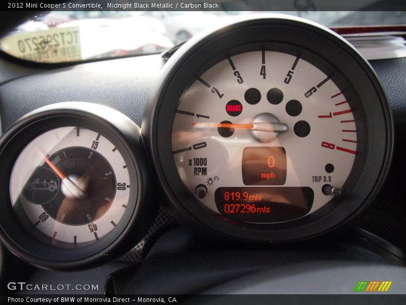 Midnight Black Metallic / Carbon Black 2012 Mini Cooper S Convertible