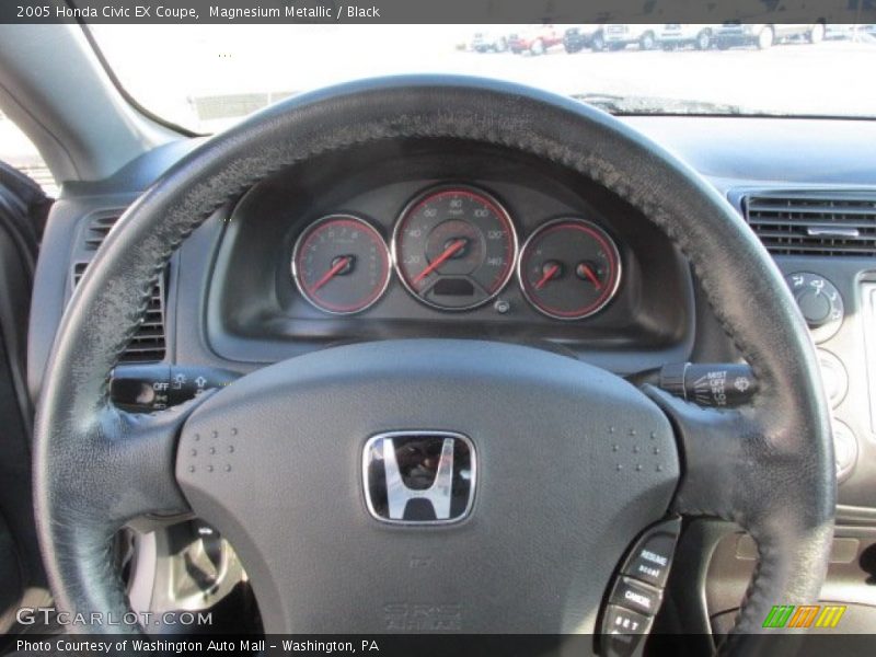 Magnesium Metallic / Black 2005 Honda Civic EX Coupe