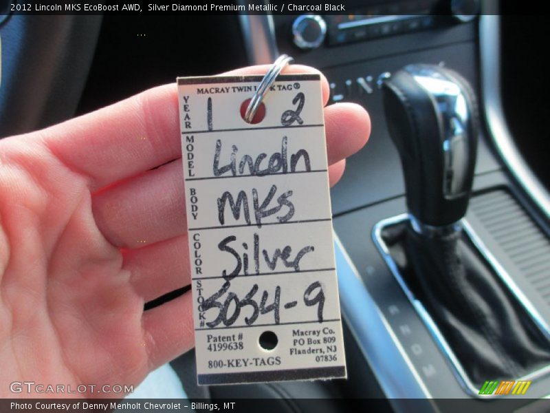 Silver Diamond Premium Metallic / Charcoal Black 2012 Lincoln MKS EcoBoost AWD