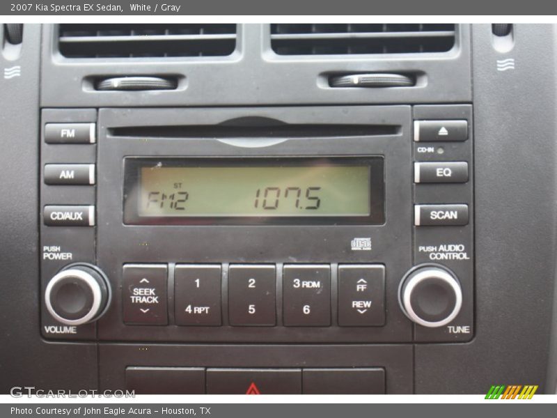 White / Gray 2007 Kia Spectra EX Sedan