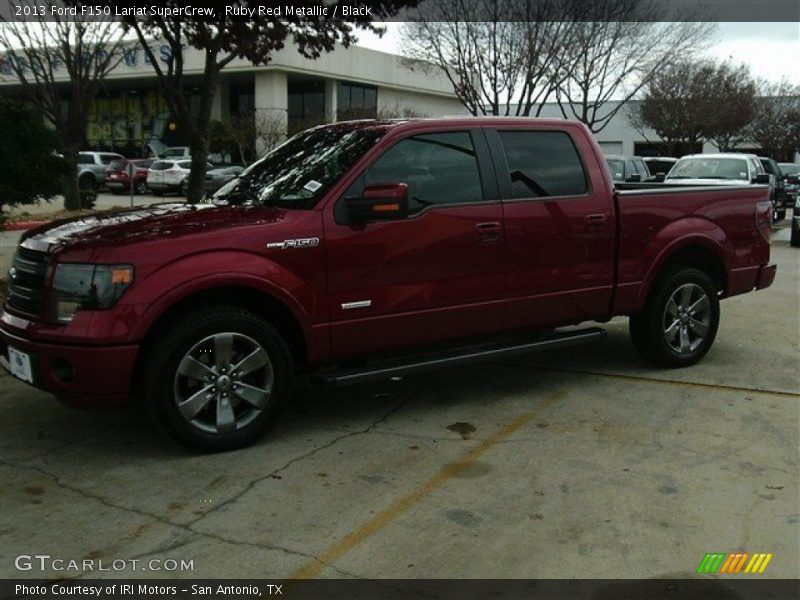 Ruby Red Metallic / Black 2013 Ford F150 Lariat SuperCrew