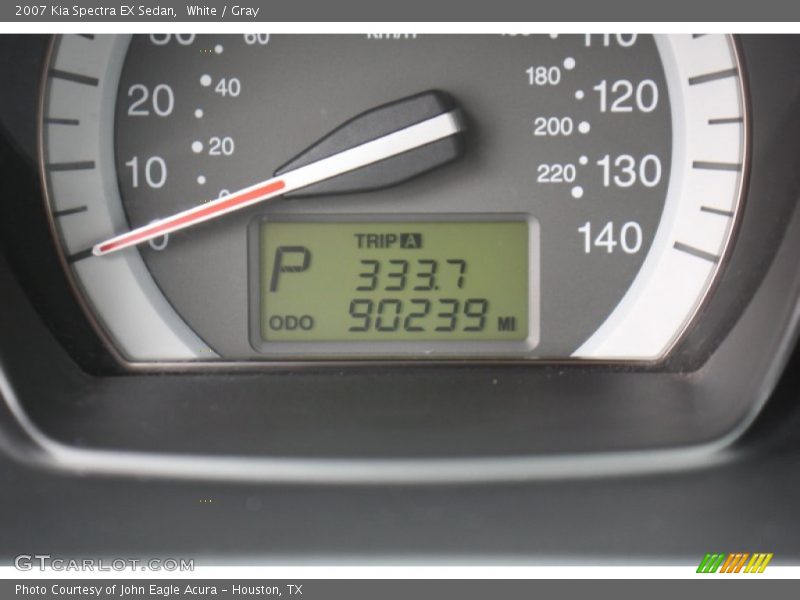 White / Gray 2007 Kia Spectra EX Sedan