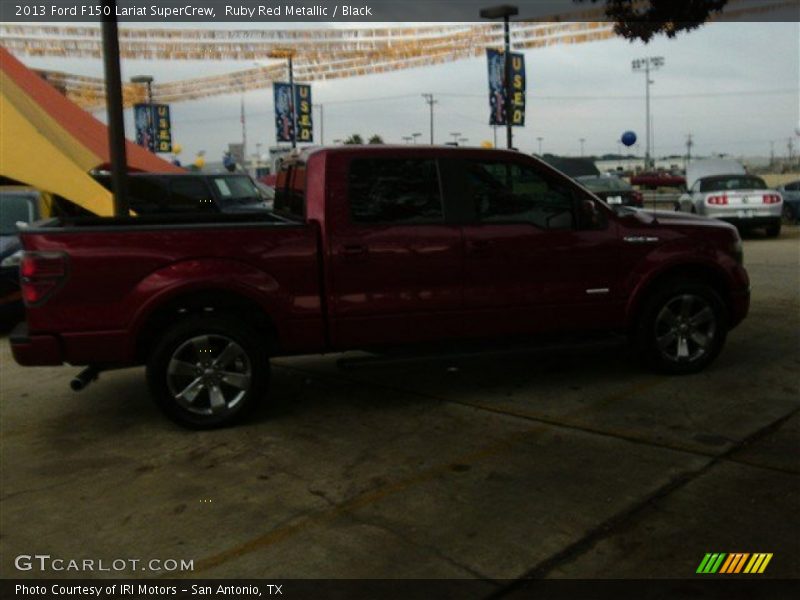 Ruby Red Metallic / Black 2013 Ford F150 Lariat SuperCrew