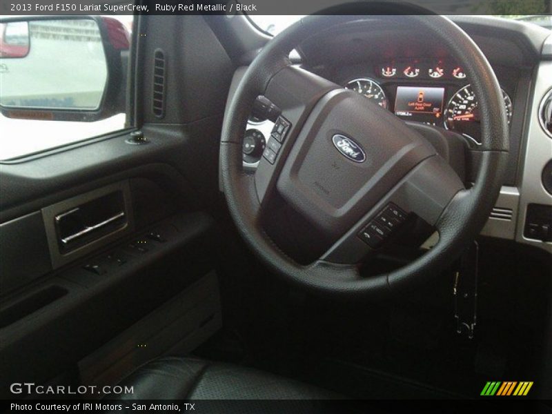 Ruby Red Metallic / Black 2013 Ford F150 Lariat SuperCrew