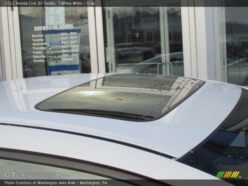 Taffeta White / Gray 2012 Honda Civic EX Sedan