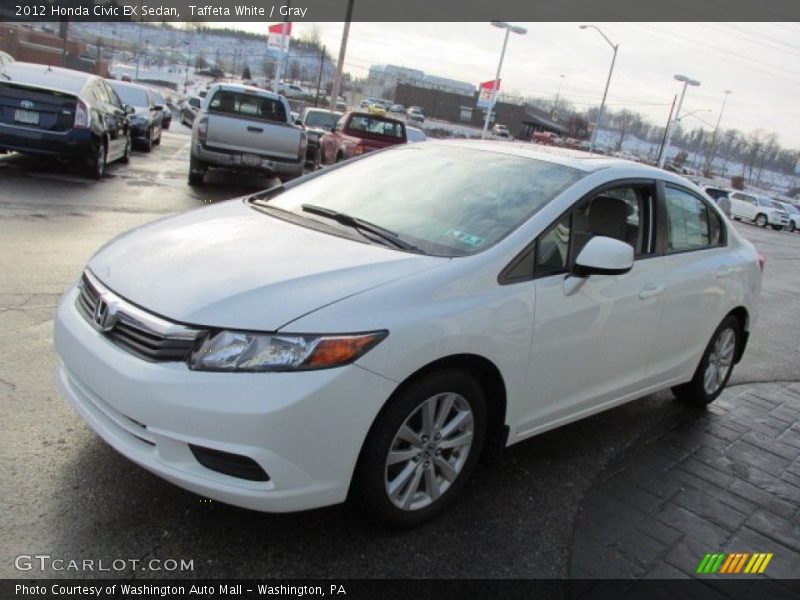 Taffeta White / Gray 2012 Honda Civic EX Sedan