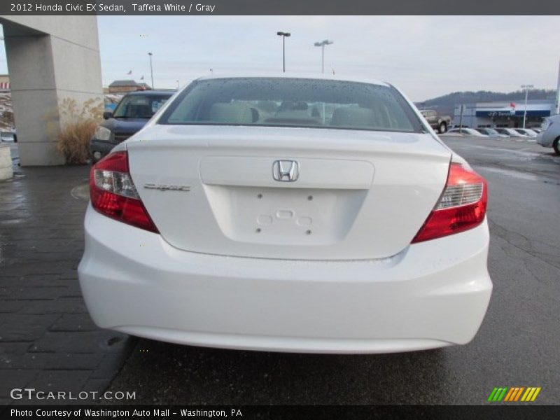 Taffeta White / Gray 2012 Honda Civic EX Sedan